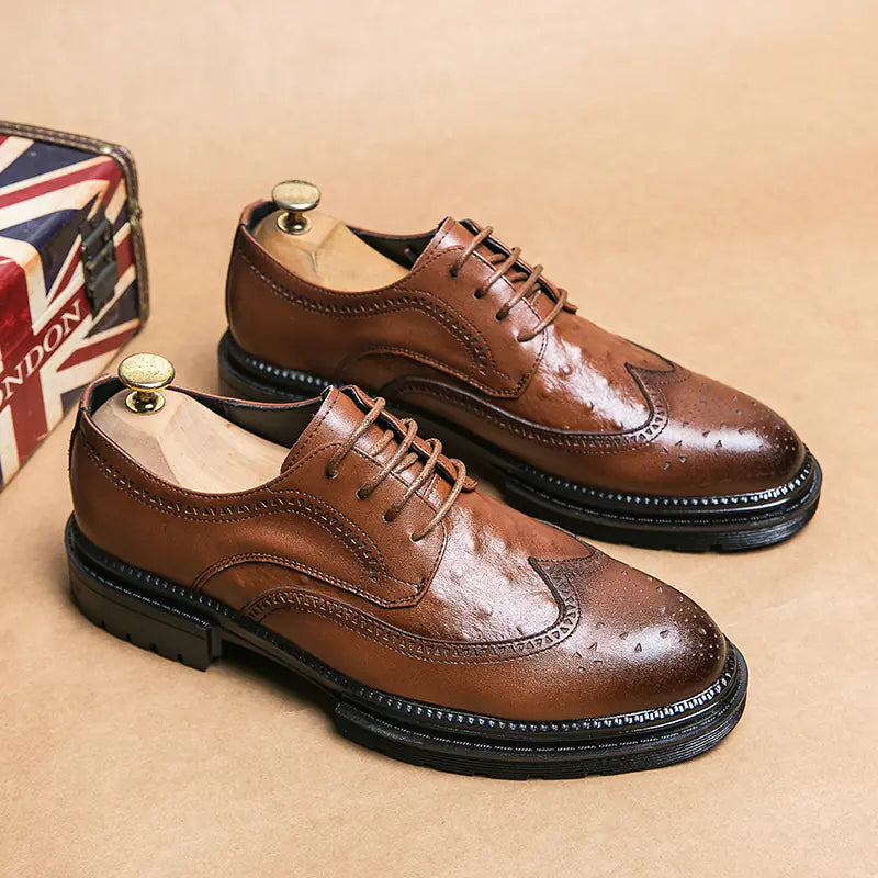 Men's British Style Formal Leather Business Shoes