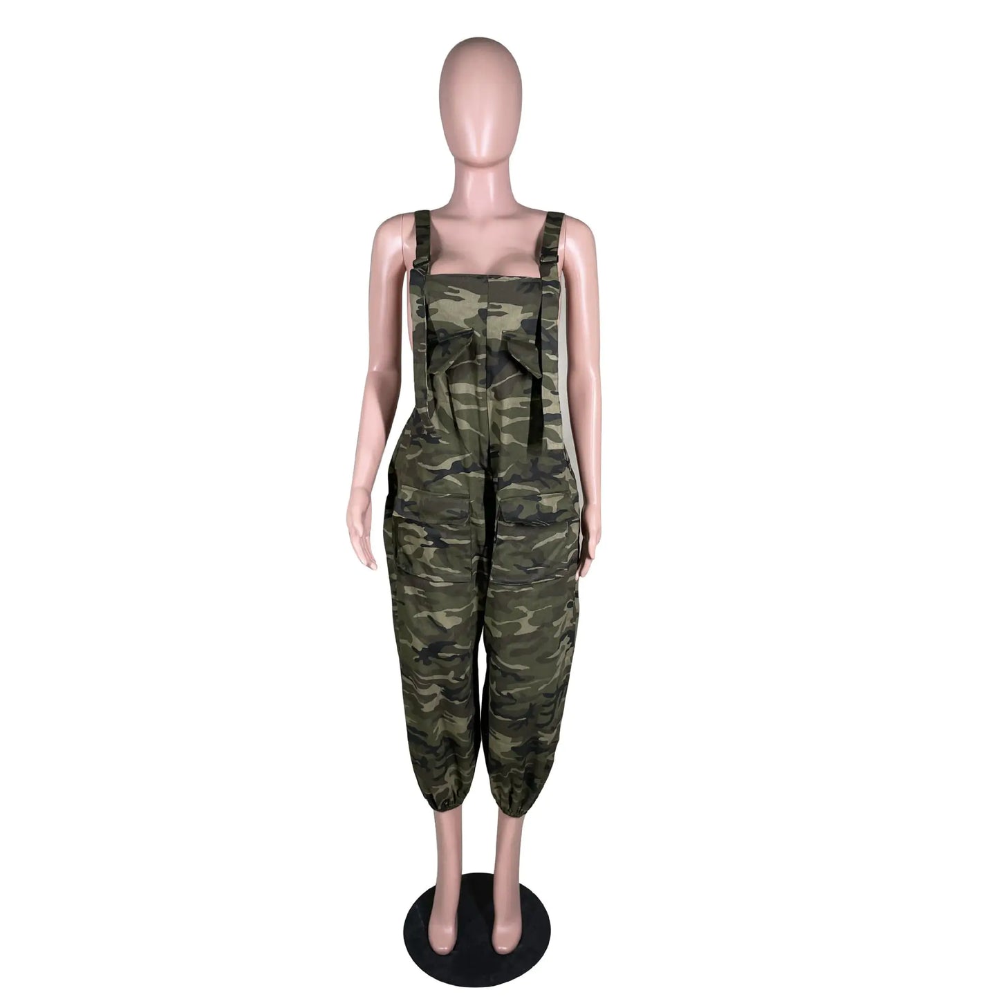 Camouflage Casual Loose Sling Jumpsuit for Work