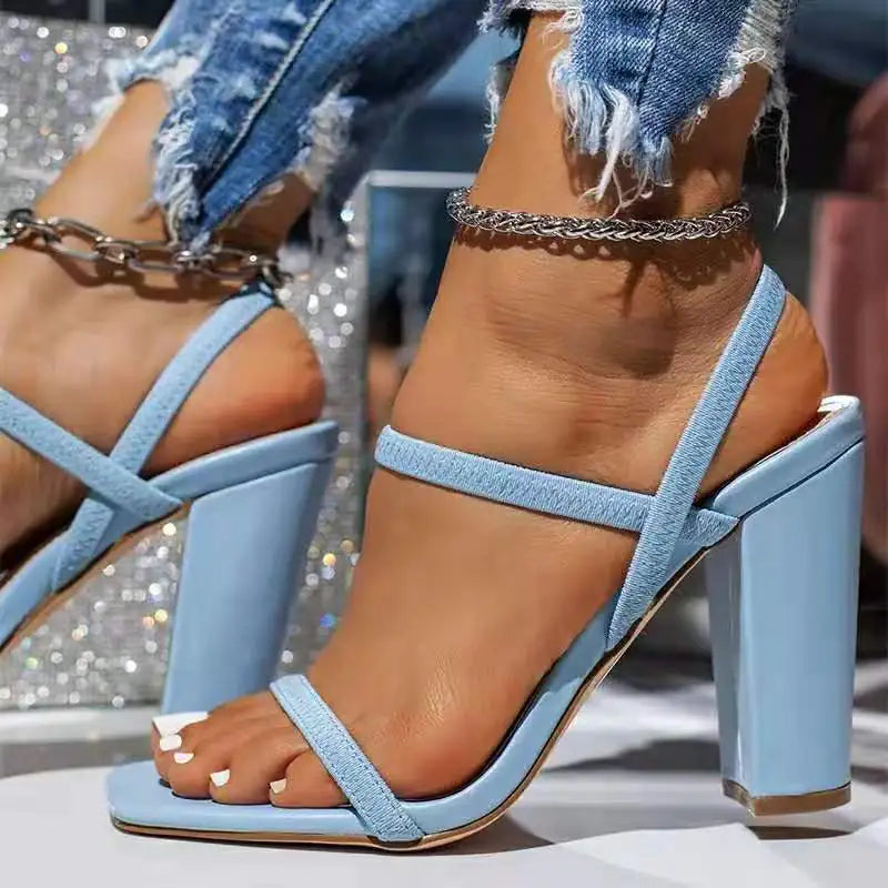 2024 Spring/Summer Women's Plus Size Heeled Sandals