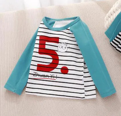 Children's Cotton Round Neck Raglan Sleeve Shirt