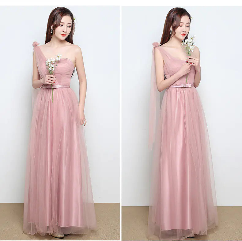 2018 New Style Bridesmaid Dress - Long One-Shoulder