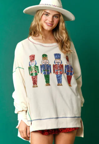 Women's Long-Sleeved Christmas Sequined Sweater