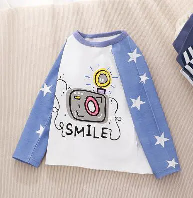 Children's Cotton Round Neck Raglan Sleeve Shirt