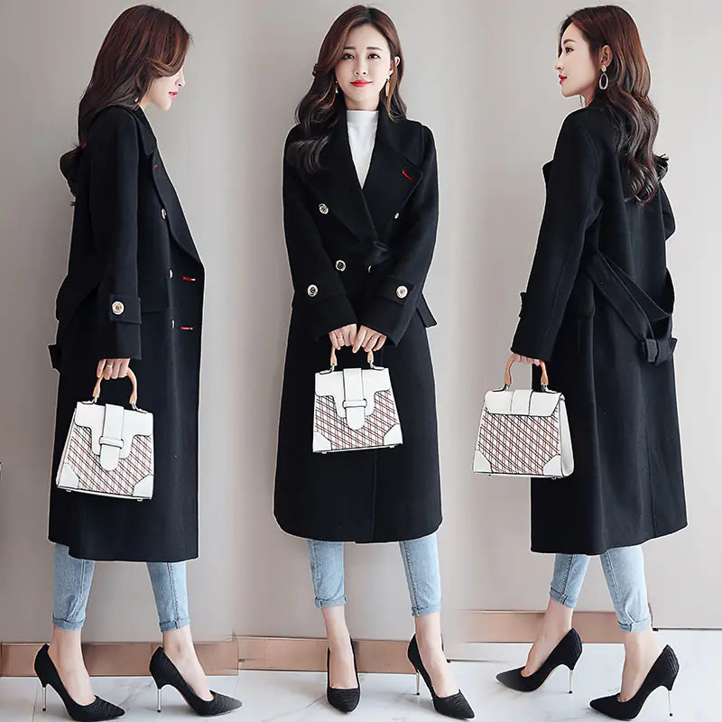 Wool Coat - Slim Fit Versatile Solid Color Design