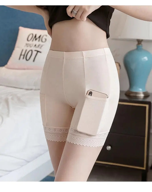 Cotton Pocket Safety Shorts for Women - Summer Fit