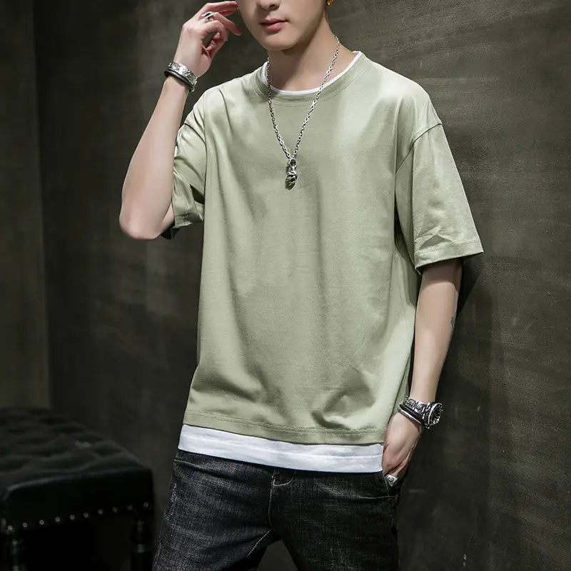 Men's Cotton Short Sleeve T-Shirt - Casual Graphic Top