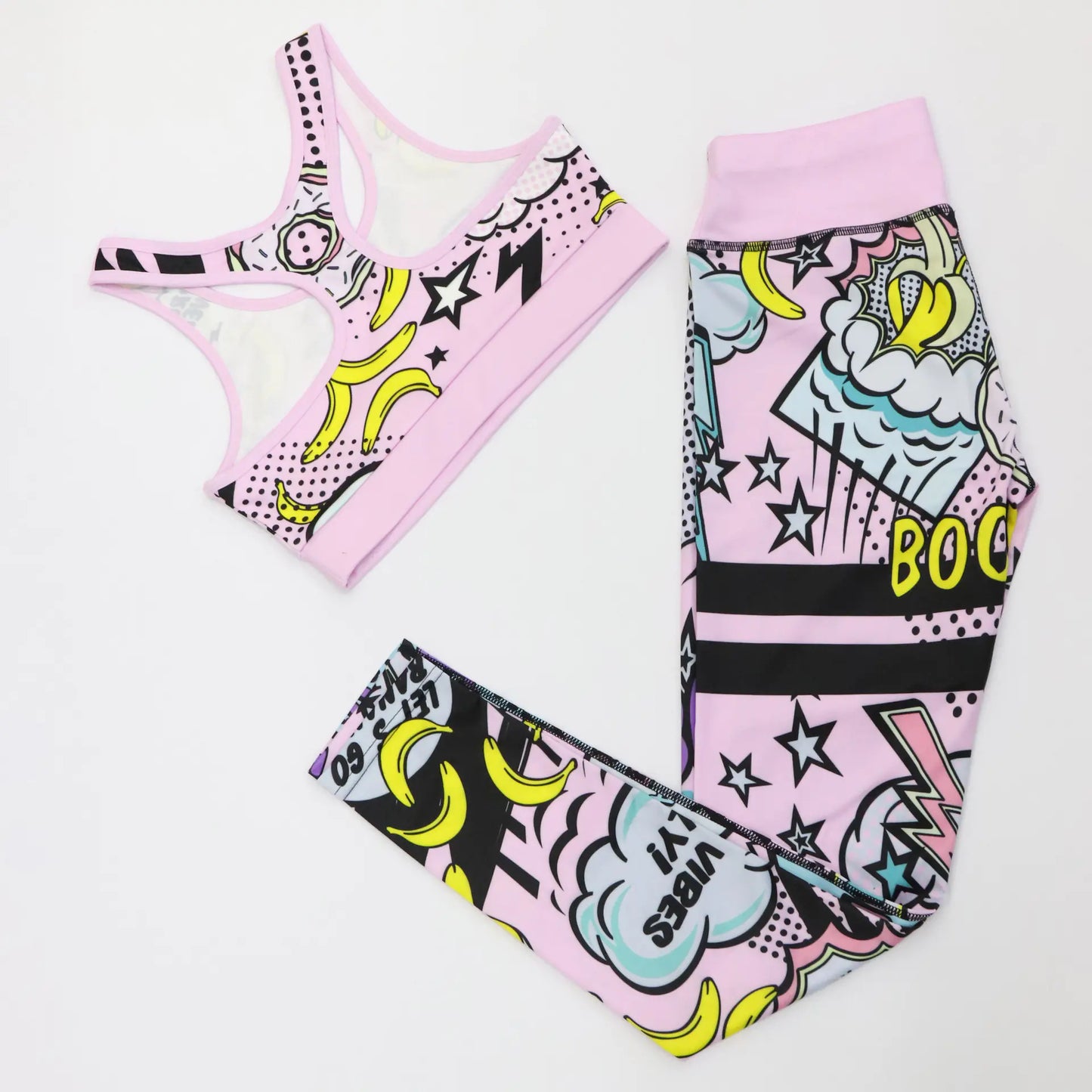 High-Waisted Yoga Leggings with Cute Prints (Model 9817)
