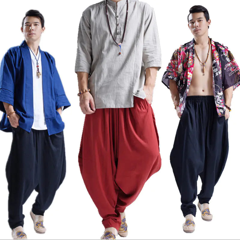 Casual Arc Pants with Ethnic Lantern Style