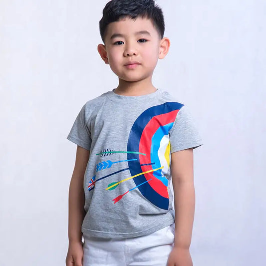 Trendy Cartoon Printed Short-Sleeved T-Shirt for Kids