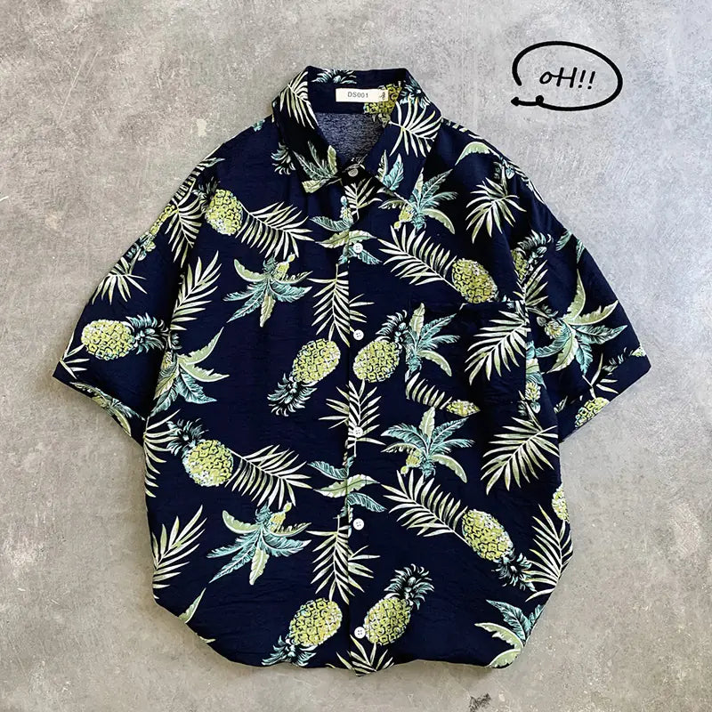Couple's Floral Short Sleeve Hawaiian Shirts