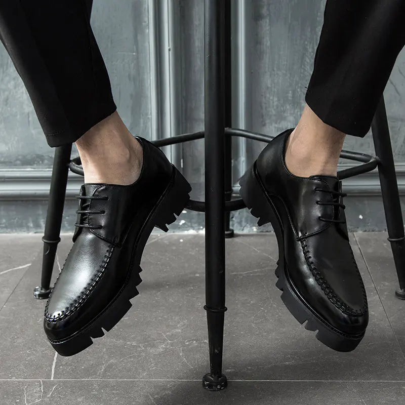 British Fashion Pointed Toe Platform Men's Shoes