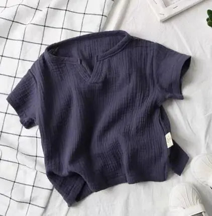 Fashionable Short-Sleeved Blouse for Babies