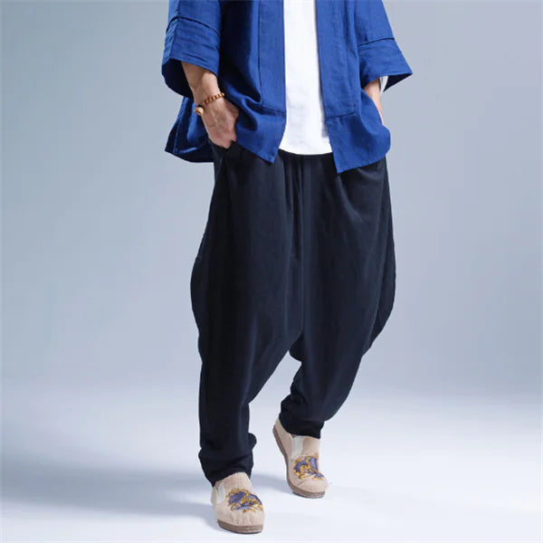 Casual Arc Pants with Ethnic Lantern Style