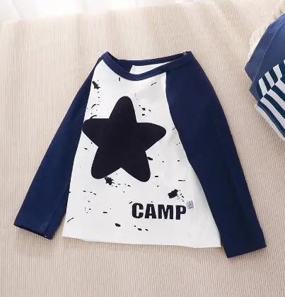 Children's Cotton Round Neck Raglan Sleeve Shirt