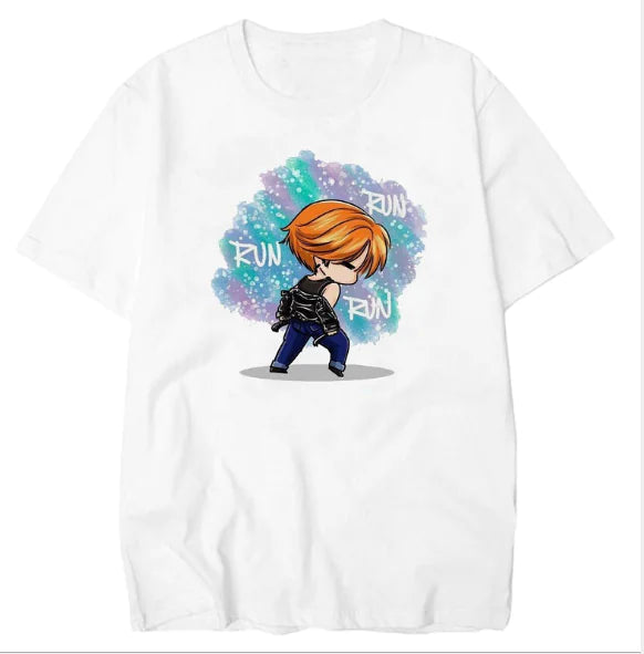 BTS Comic Print Cotton T-Shirt