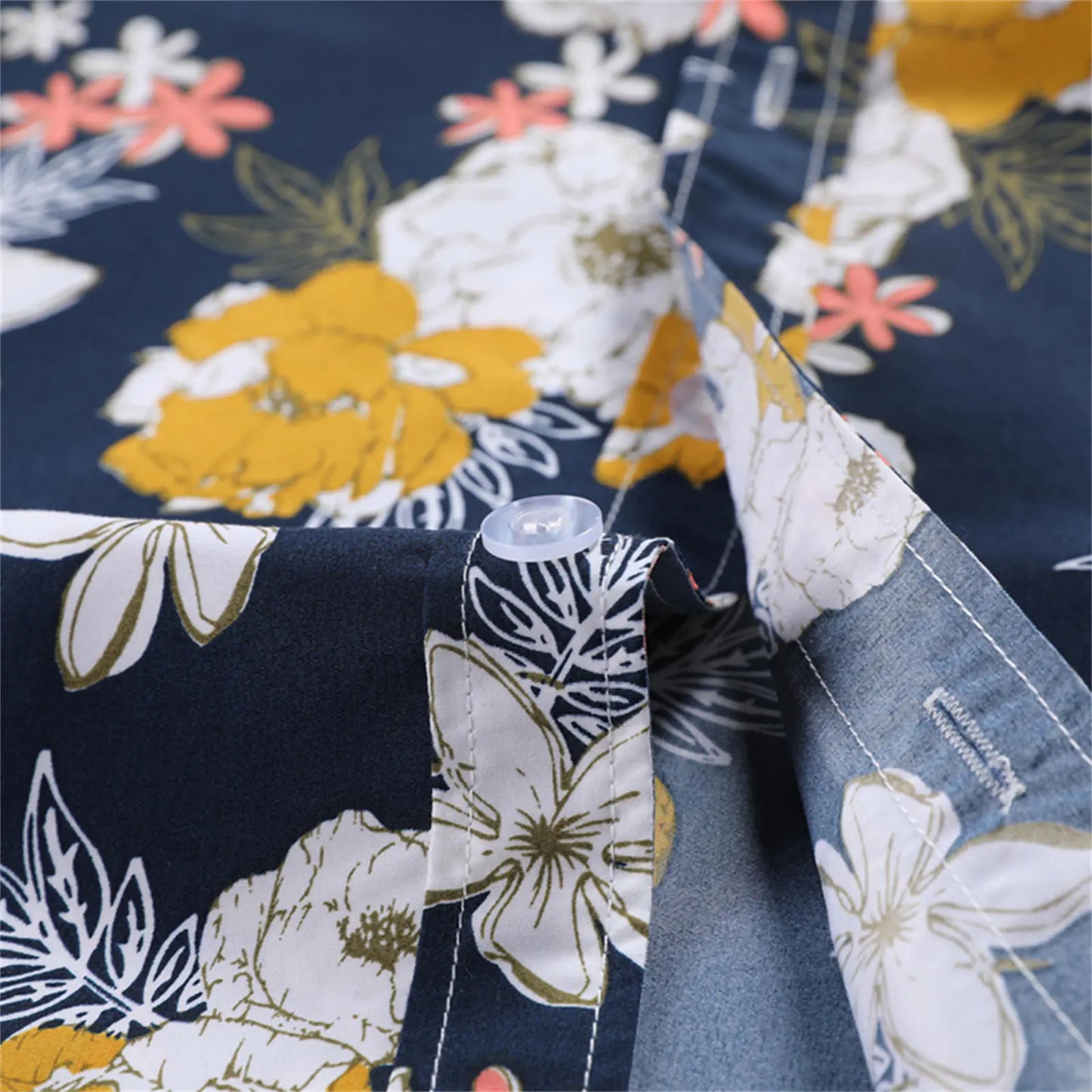 Men's Retro Hawaiian Flower Casual Short-Sleeved Shirt