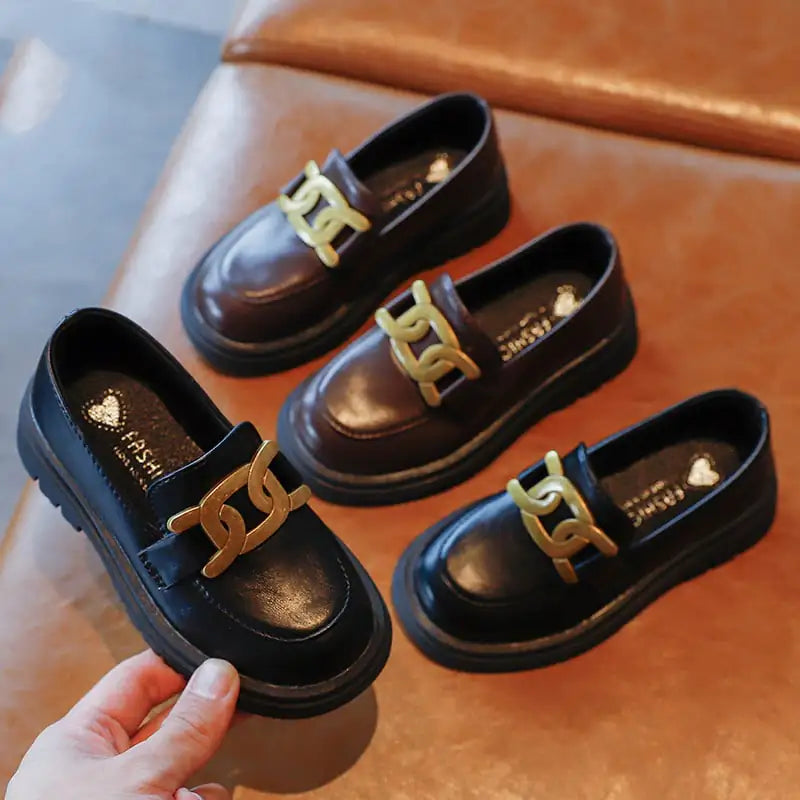 Japanese College Style Retro Black Shoes for Girls