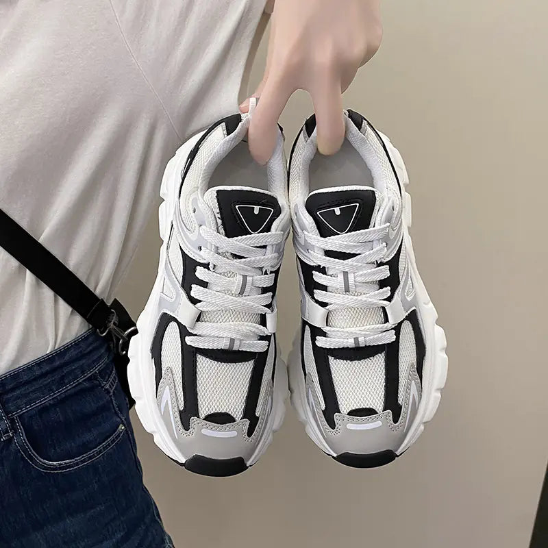 Breathable Dad Sneakers for Women - Thick Sole Style