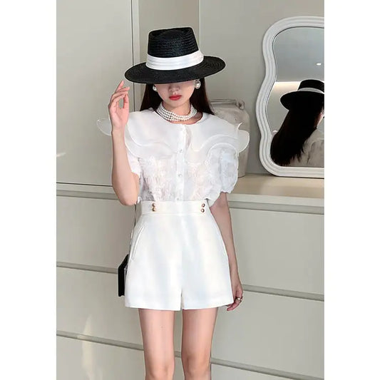 High Waist Loose Fit Straight Wide Leg Trousers