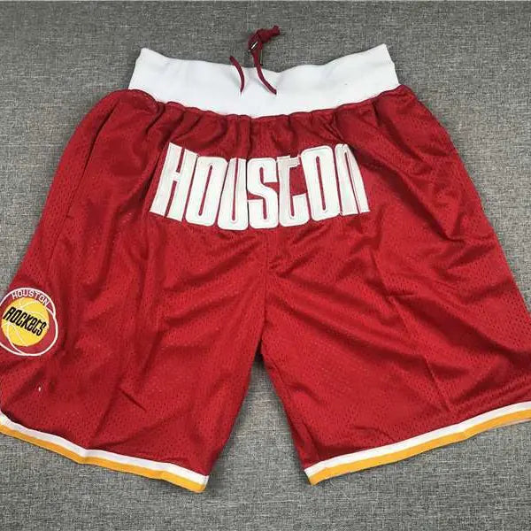 Retro Embroidered Mesh Pocket Basketball Shorts