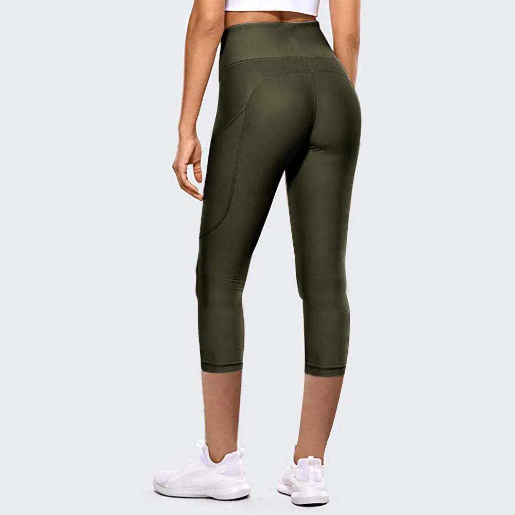 High-Waist Hip-Lifting Cropped Yoga Pants for Women