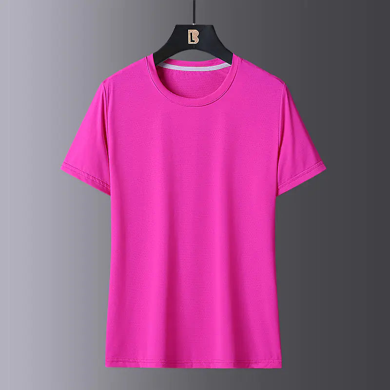 Summer Couple Quick-Dry Ice Silk T-Shirt for Sports