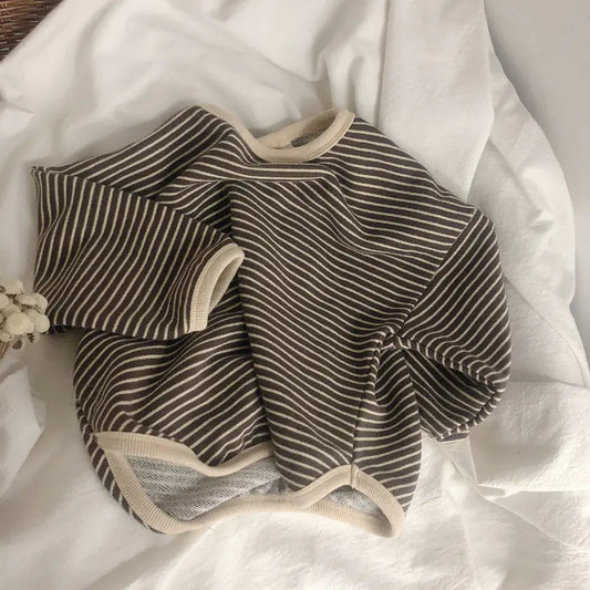 Striped Round Neck T-Shirts for Boys and Girls