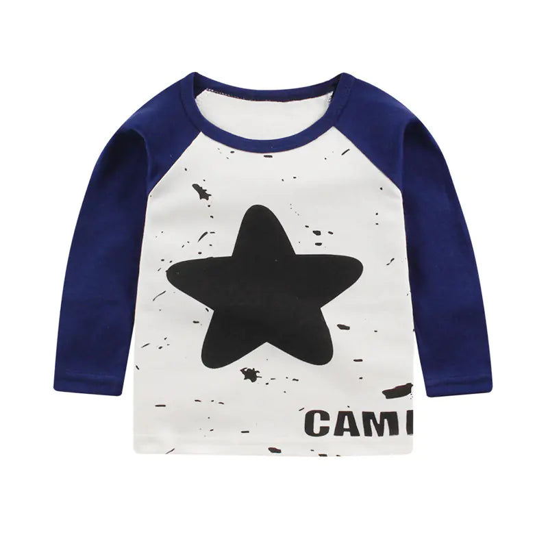 Children's Cotton Round Neck Raglan Sleeve Shirt