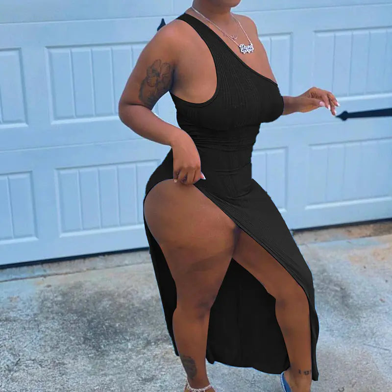 Irregular Slit Dress for Women