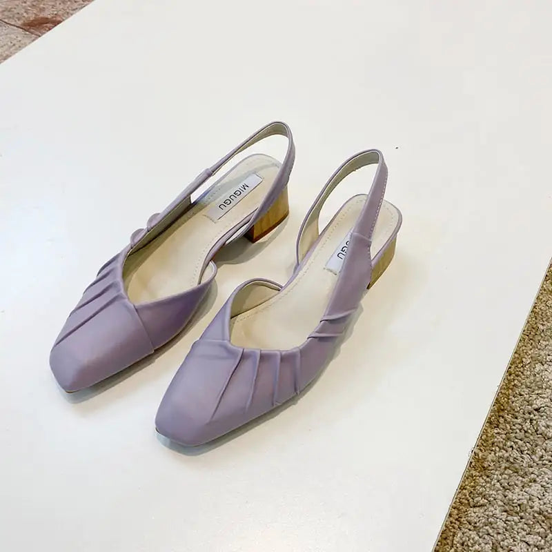 Crinkled High Heel Sandals