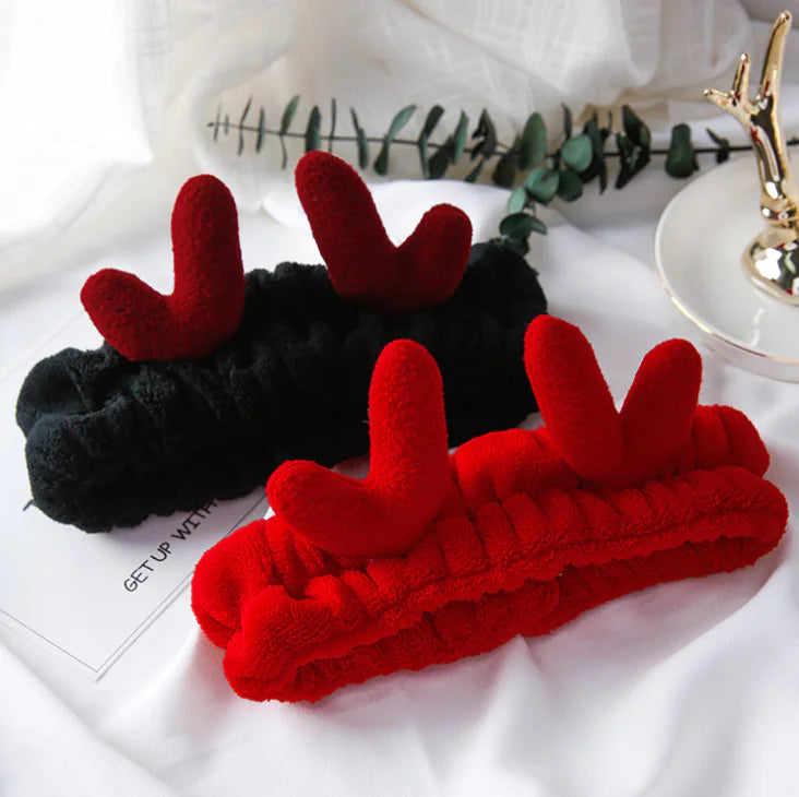 Deer Antler Face Wash Headband and Hair Accessory