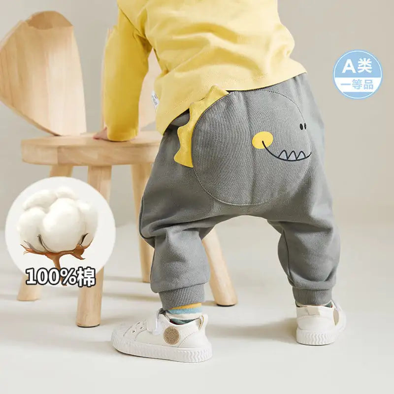 Pure Cotton Baby Pants for Spring and Autumn Wear