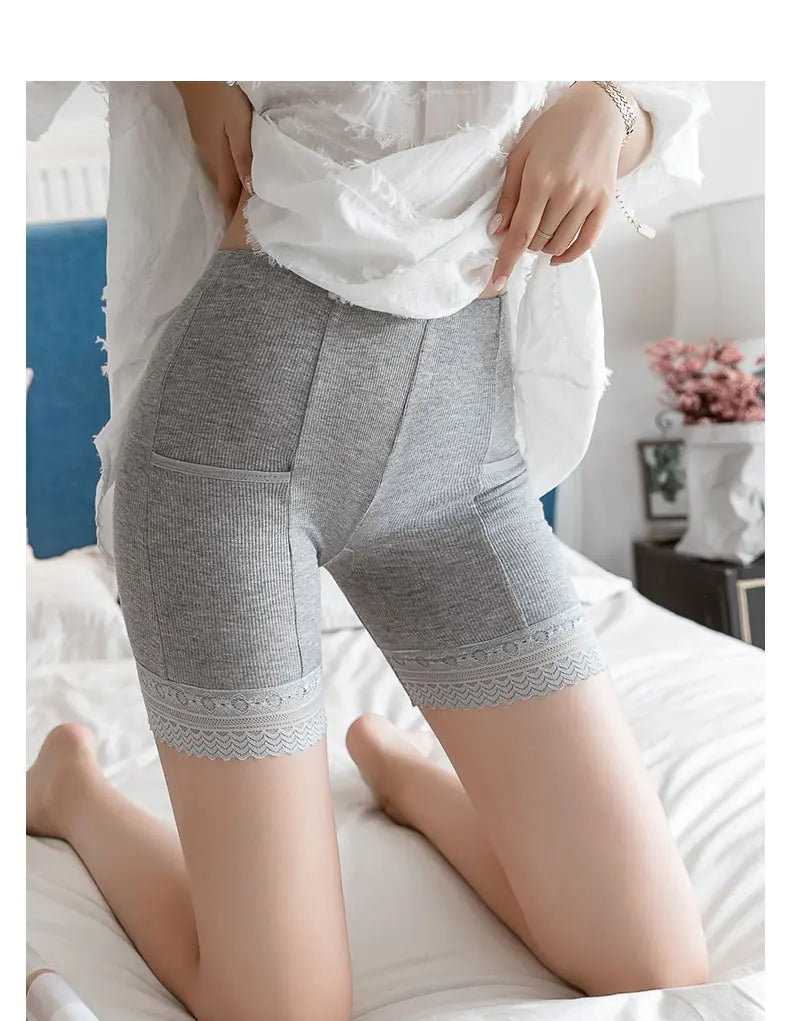 Cotton Pocket Safety Shorts for Women - Summer Fit