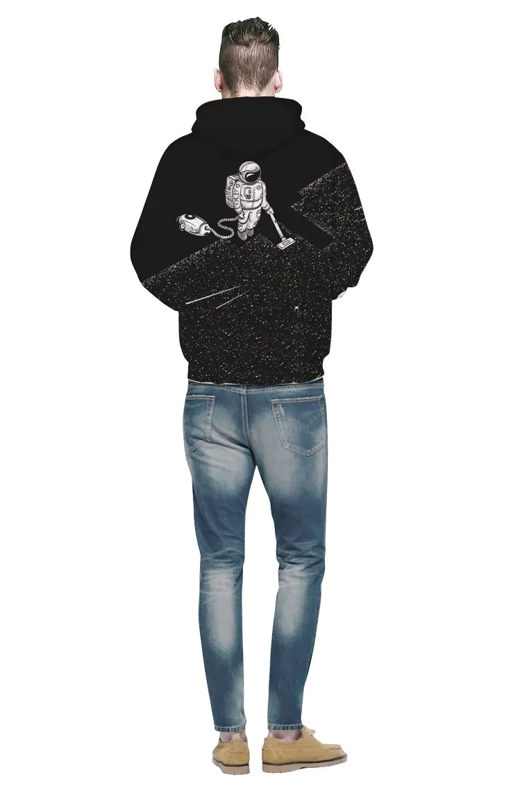 Astronaut Digital Print Hoodie for Couples (Casual Style)