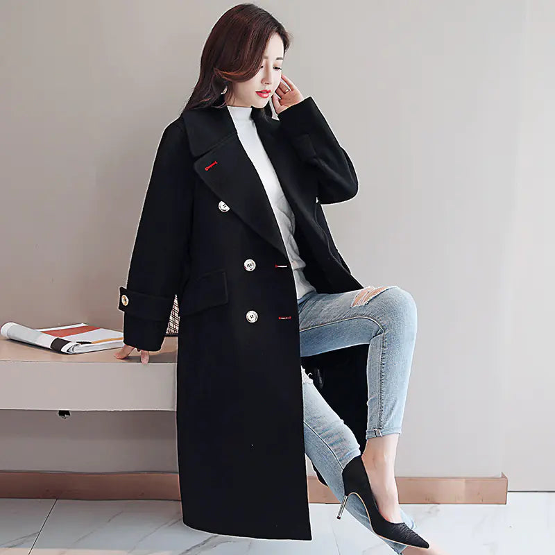 Wool Coat - Slim Fit Versatile Solid Color Design