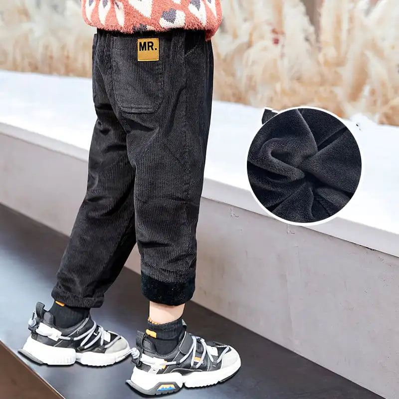 Fashionable Big Children's Corduroy Trousers for Winter