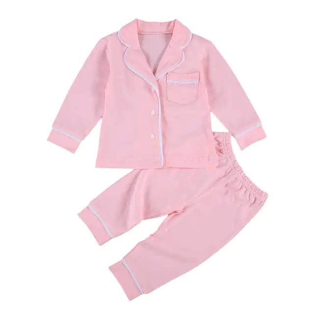 Cotton Two-Piece Pajama Set for Toddlers and Kids