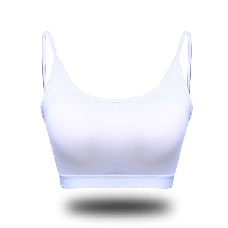 Removable Cotton Chest Yoga Cami Top with Straps