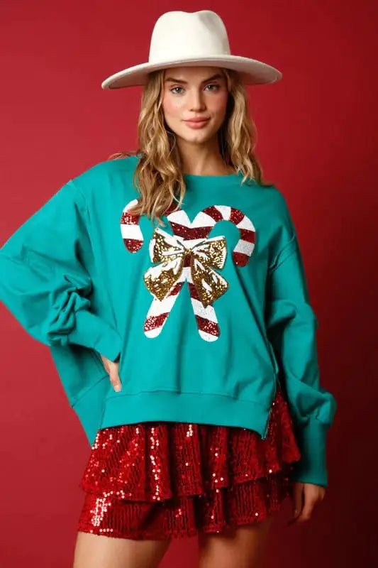 Women's Long Sleeve Sequined All-Matching Top