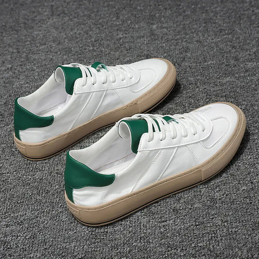 2022 Men's Casual White Leather Vulcanized Sneakers