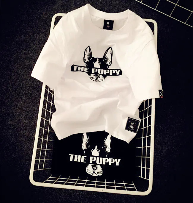 Couple's Cartoon Dog Short Sleeve T-Shirt (Unisex)