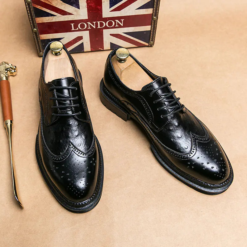 Men's British Style Formal Leather Business Shoes