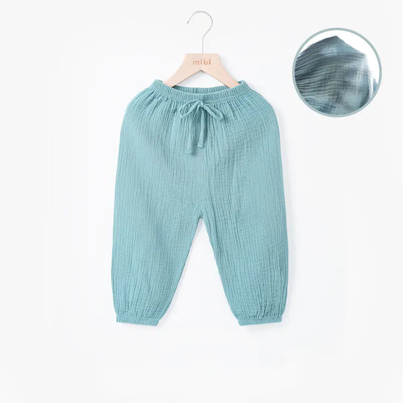 Children's Loose Cotton Linen Mosquito Pants