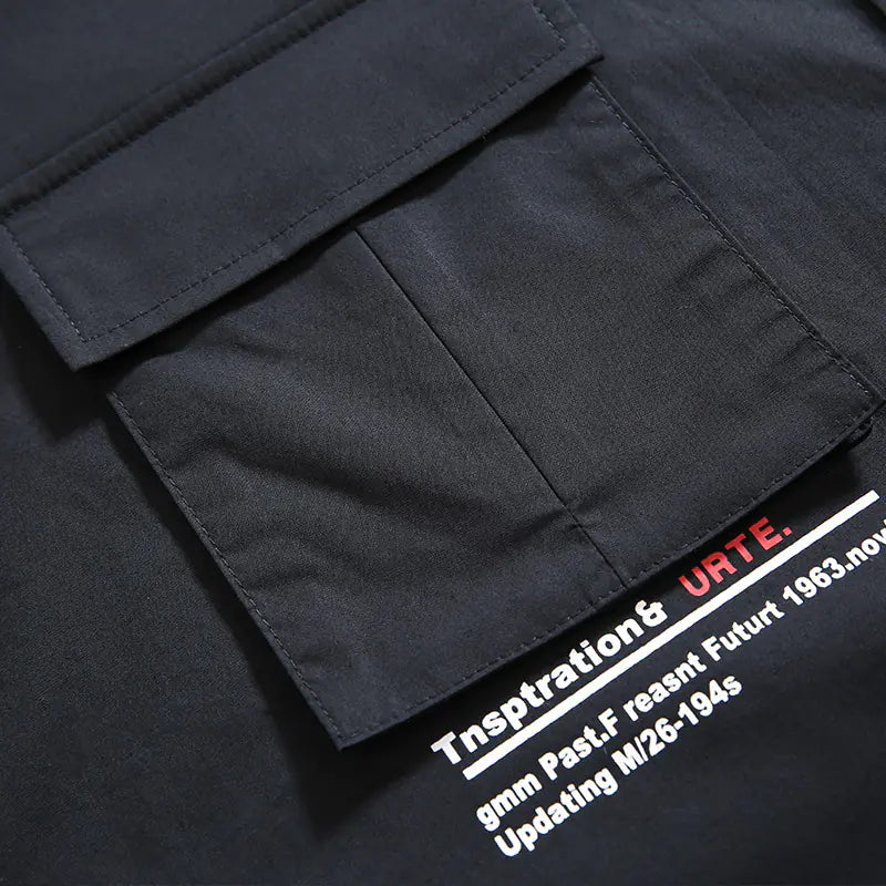 Plus Size Black Short Sleeve Printed Shirt for Men