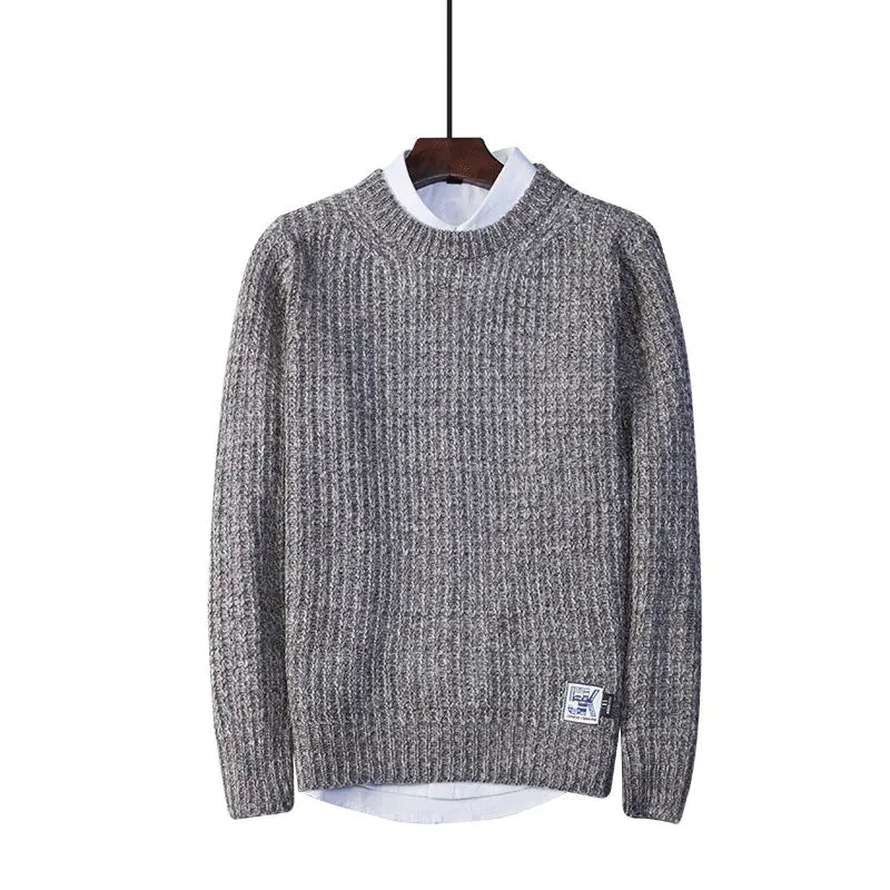 Men's Loose Fit Crew Neck Pullover Sweater