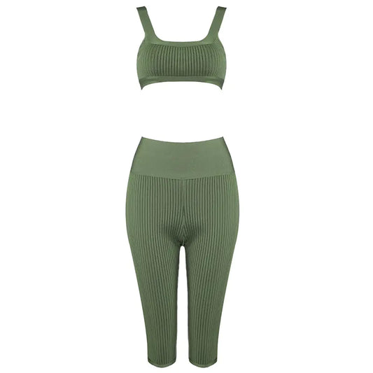 2019 Women's Casual Set - Off-Shoulder & Crop Top