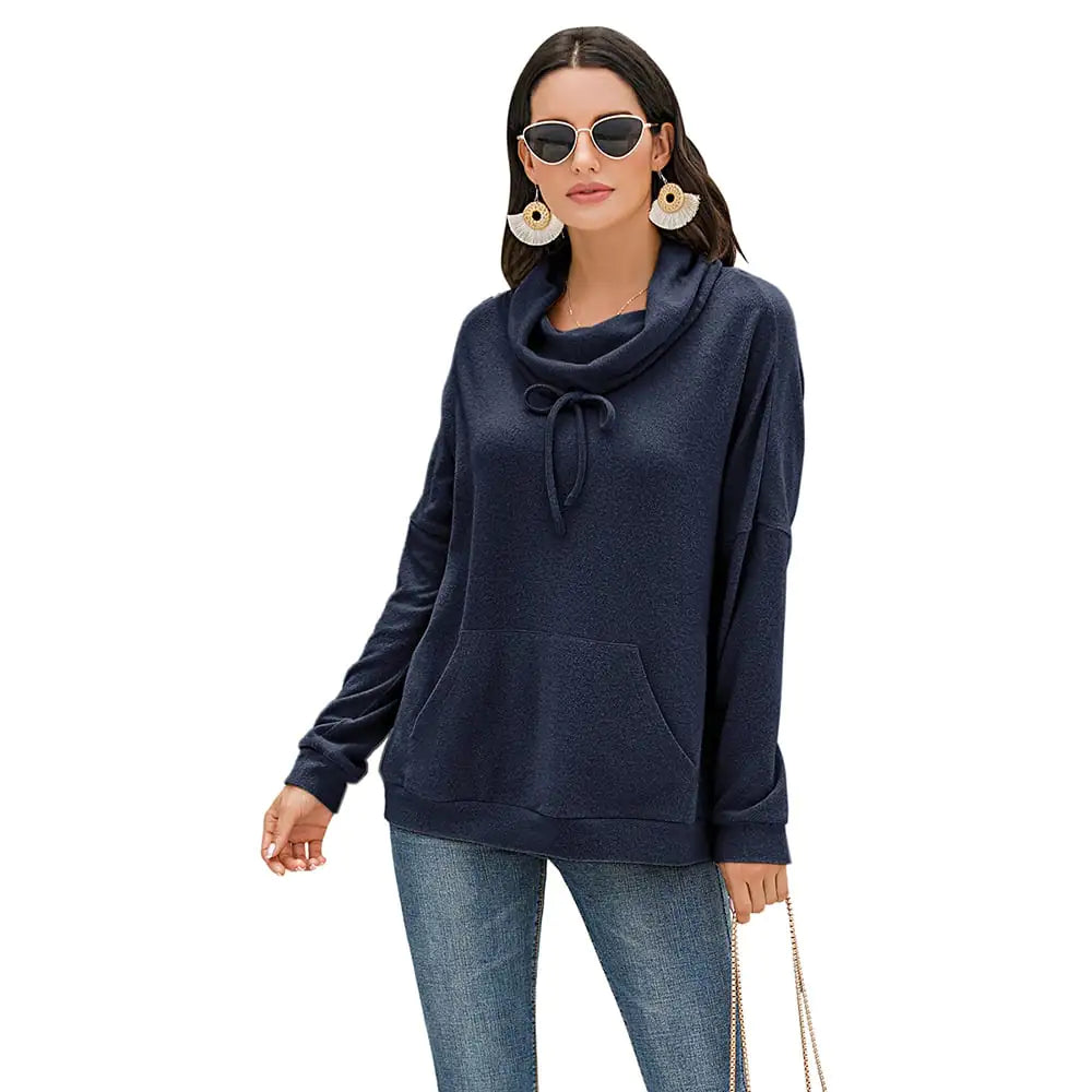 Women's Loose Fit Cashmere Long Sleeve Pullover Sweater