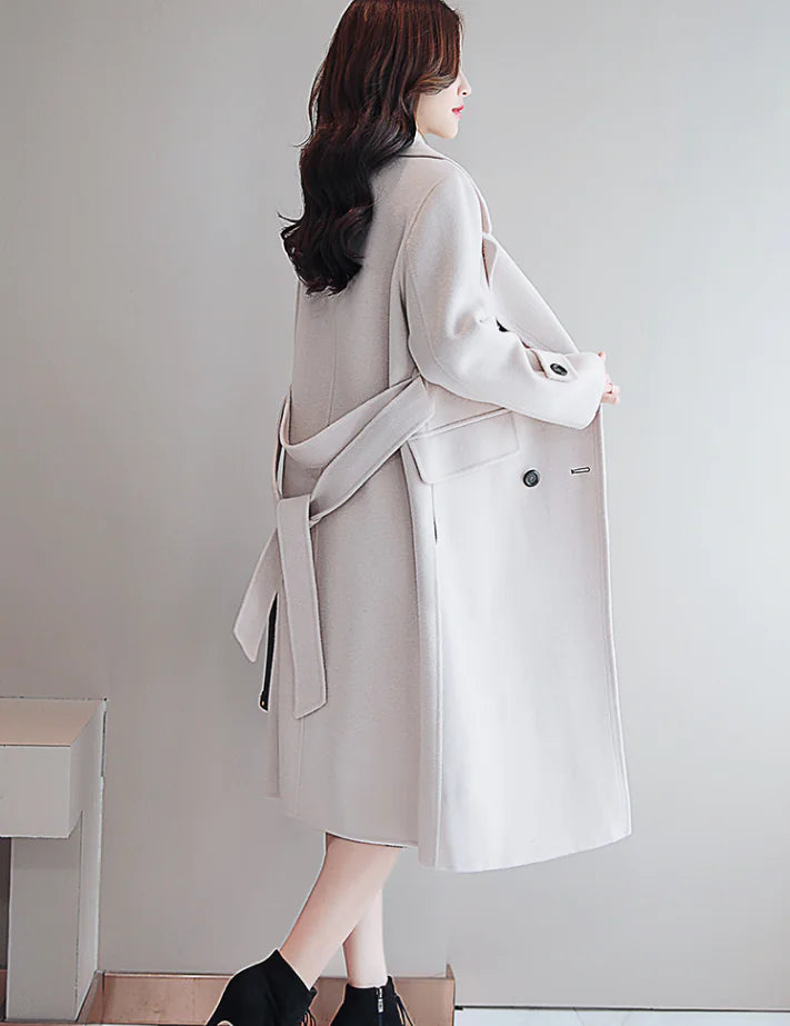 Wool Coat - Slim Fit Versatile Solid Color Design
