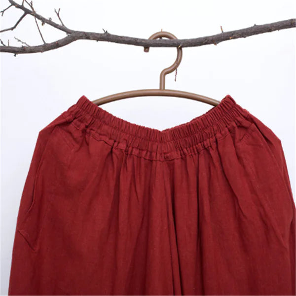 Casual Arc Pants with Ethnic Lantern Style