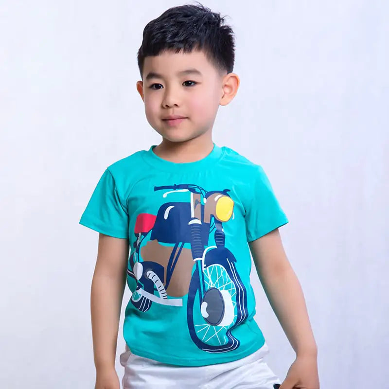 Trendy Cartoon Printed Short-Sleeved T-Shirt for Kids